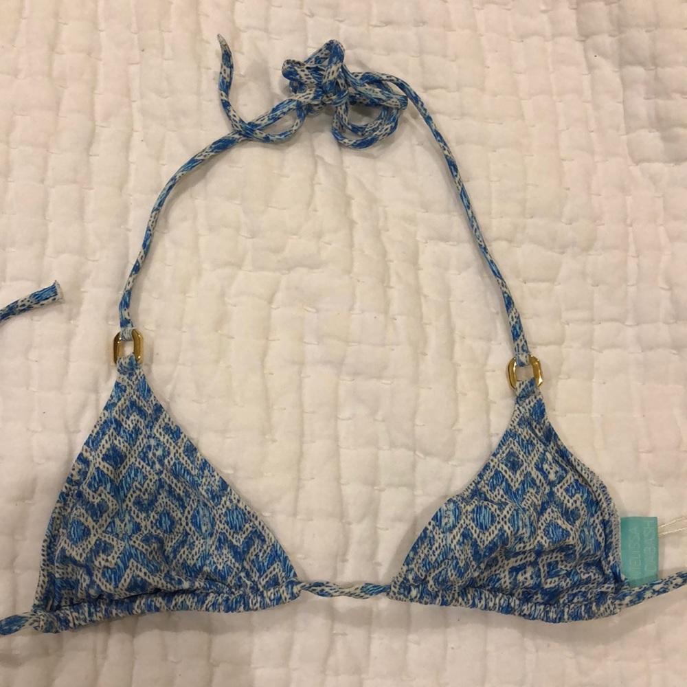 Blue and white Melissa Odabash bikini top